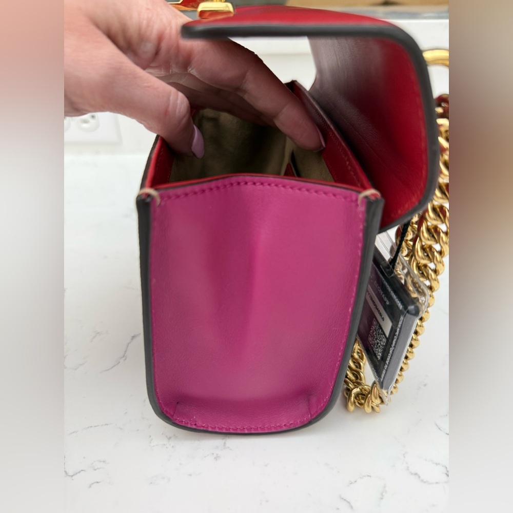 Authentic Gucci Padlock Monogram canvas with Red & Pink accents - Picture 8 of 14